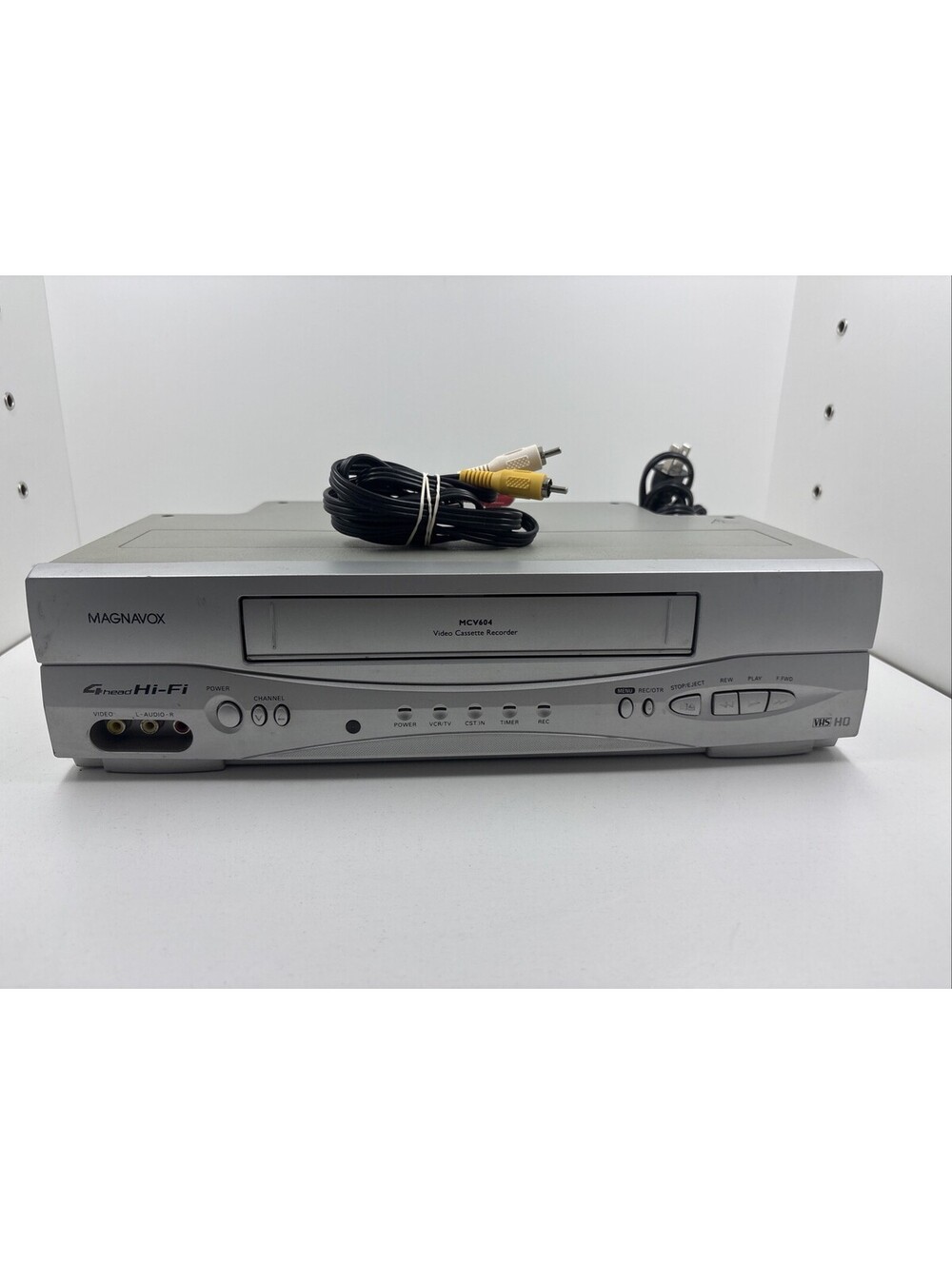 Magnavox Mcv604 VCR Video Cassette Recorder 4 Head HI-FI VHS HQ Tested No Remote